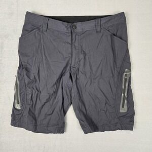 Kathmandu Outdoor‎ Hiking Cargo Shorts Men's Large Gray Nylon Zip Pocket